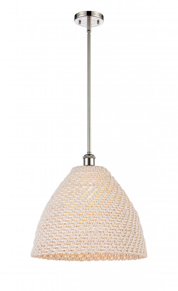 Bristol Natural - 1 Light - 6 inch - Polished Nickel - Mini Pendant