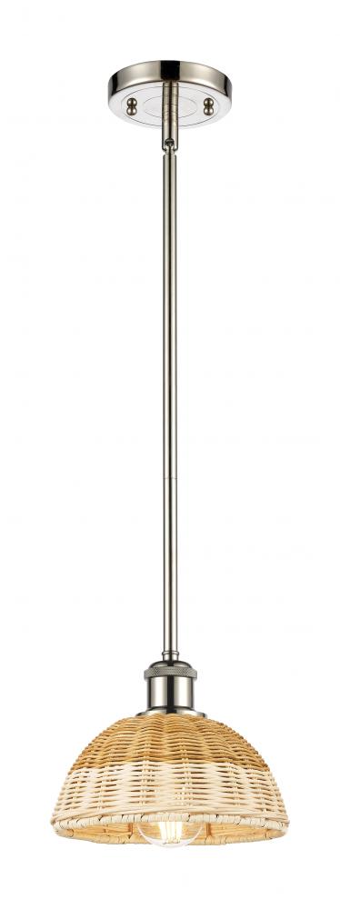 Bristol Natural II - 1 Light - 8 inch - Polished Nickel - Stem hung - Mini Pendant