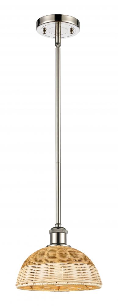 Bristol Natural II - 1 Light - 9 inch - Polished Nickel - Stem hung - Mini Pendant