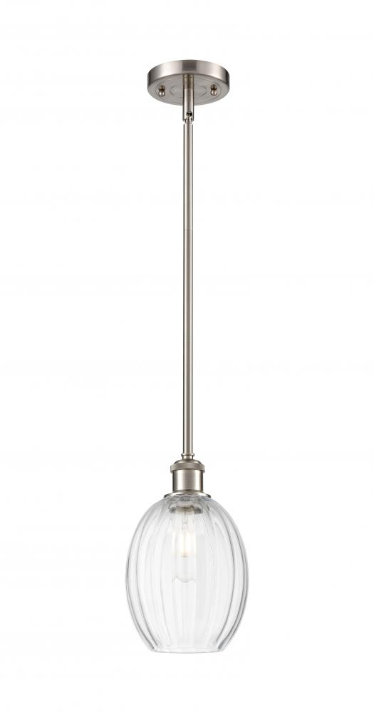 Preston Bulb - 1 Light - 6 inch - Brushed Satin Nickel - Stem hung - Mini Pendant