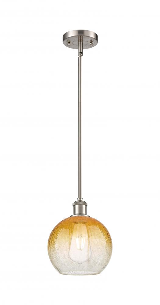 Brookhaven Globe - 1 Light - 8 inch - Brushed Satin Nickel - Stem hung - Mini Pendant