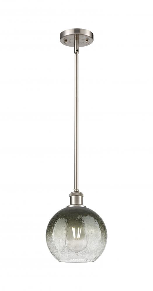 Brookhaven Globe - 1 Light - 8 inch - Brushed Satin Nickel - Stem hung - Mini Pendant