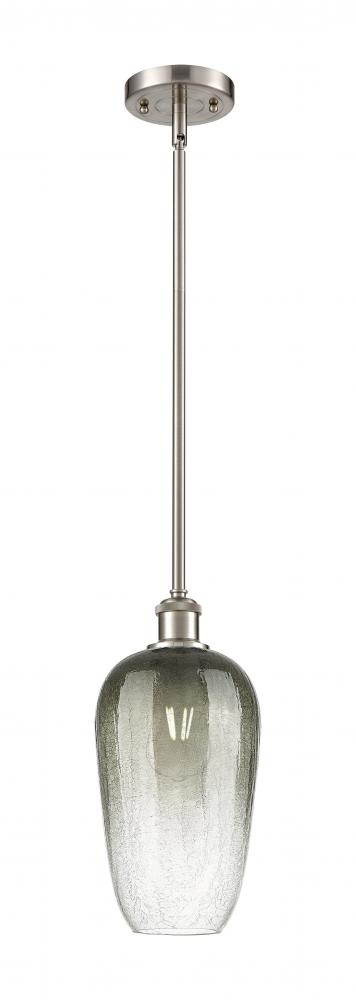 Brookhaven Flute - 1 Light - 7 inch - Brushed Satin Nickel - Stem hung - Mini Pendant