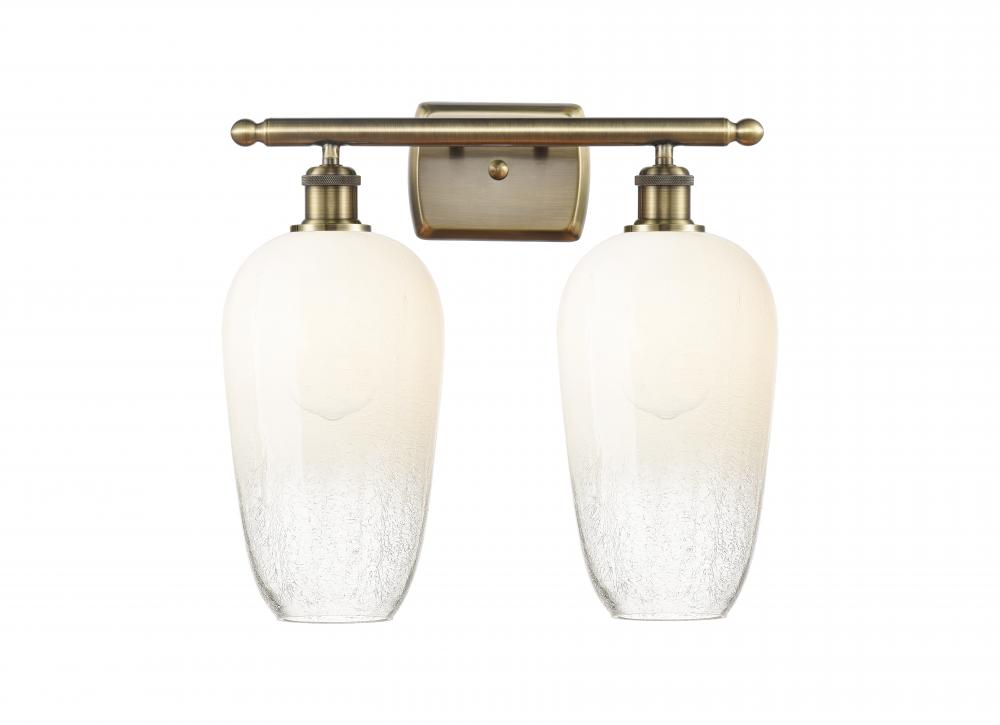 Brookhaven Flute - 2 Light - 17 inch - Antique Brass - Bath Vanity Light
