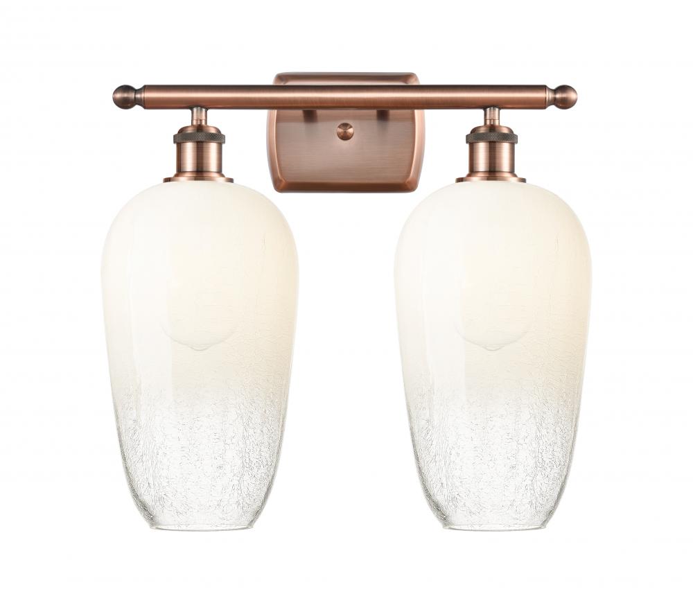 Brookhaven Flute - 2 Light - 17 inch - Antique Copper - Bath Vanity Light