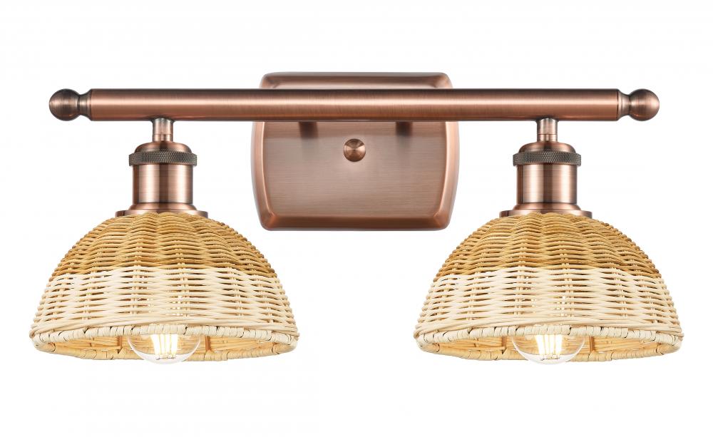 Bristol Natural II - 2 Light - 18 inch - Antique Copper - Bath Vanity Light