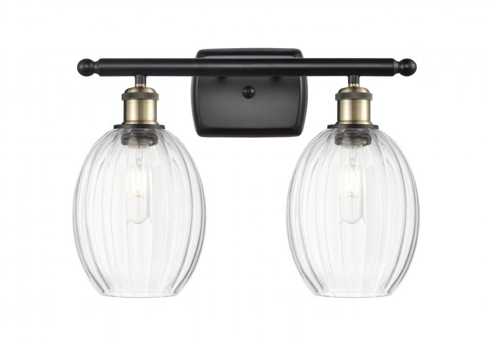 Preston Bulb - 2 Light - 16 inch - Black Antique Brass - Bath Vanity Light