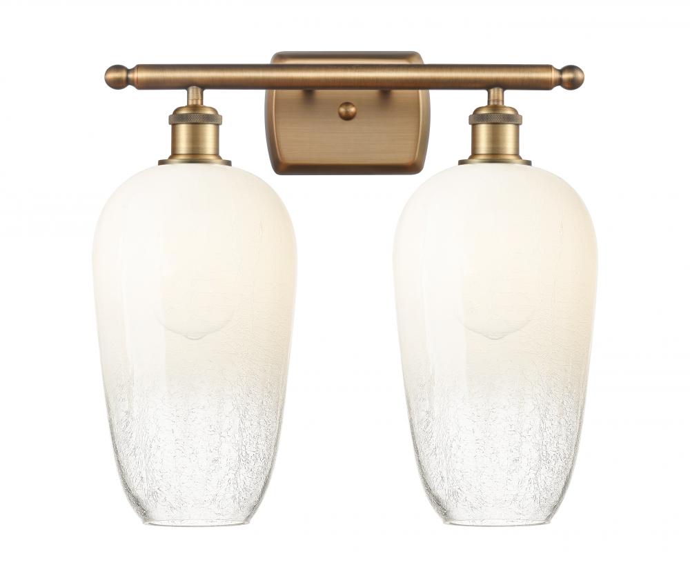 Brookhaven Flute - 2 Light - 17 inch - Brushed Brass - Bath Vanity Light