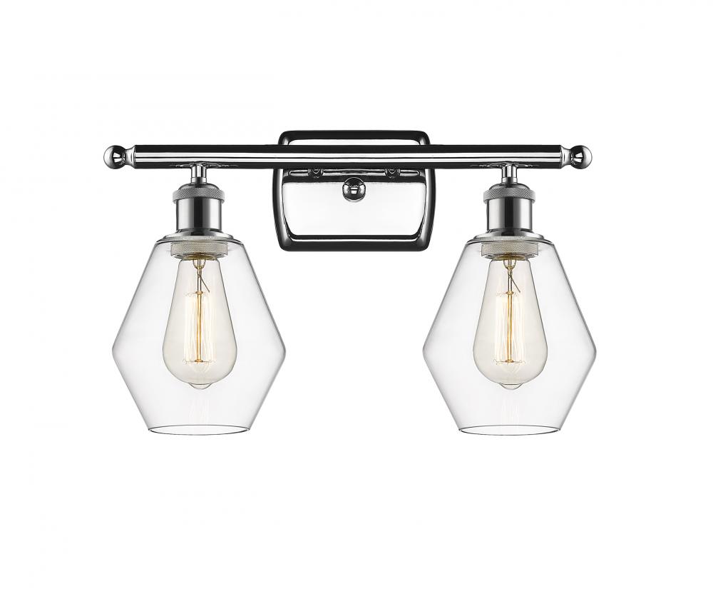 Cindyrella - 2 Light - 16 inch - Polished Chrome - Bath Vanity Light