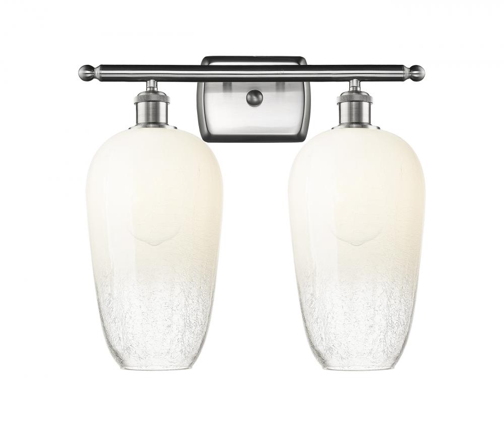 Brookhaven Flute - 2 Light - 17 inch - Brushed Satin Nickel - Bath Vanity Light