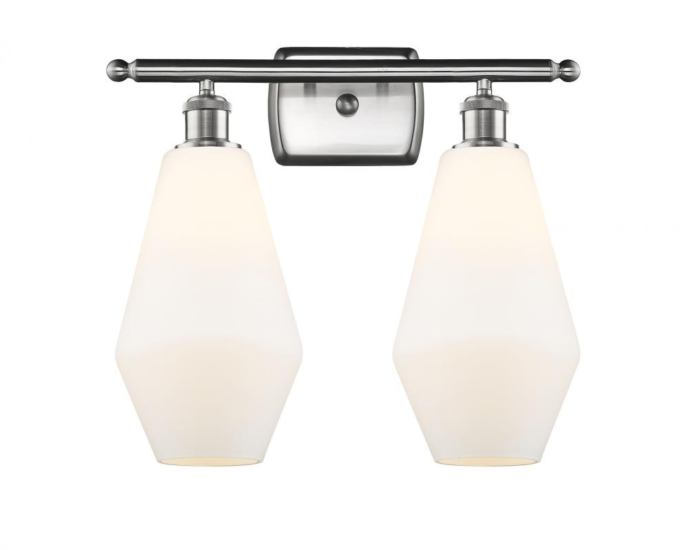 Cindyrella - 2 Light - 17 inch - Brushed Satin Nickel - Bath Vanity Light