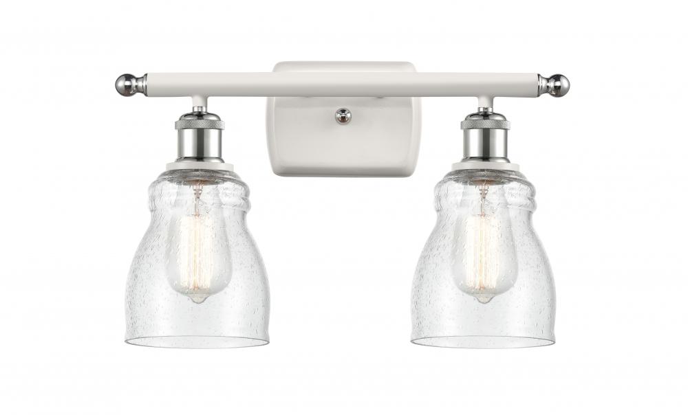 Ellery - 2 Light - 15 inch - White Polished Chrome - Bath Vanity Light