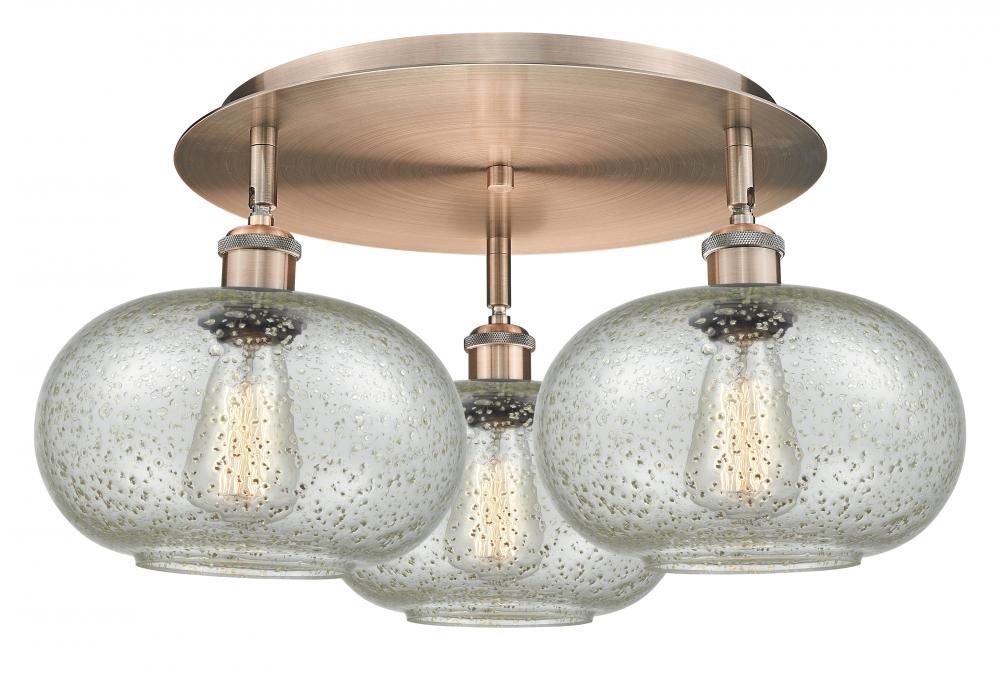 Gorham - 3 Light - 21 inch - Antique Copper - Semi-Flush Mount