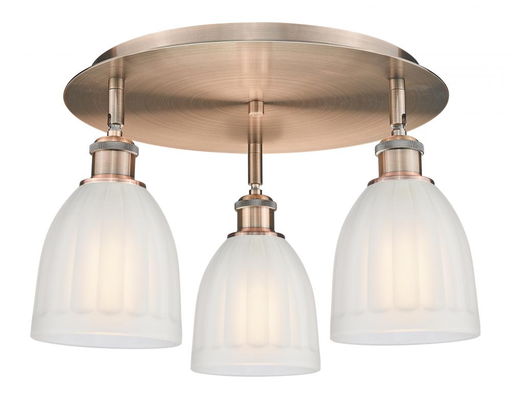 Brookfield - 3 Light - 18 inch - Antique Copper - Semi-Flush Mount