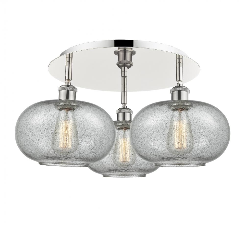 Gorham - 3 Light - 21 inch - Polished Nickel - Semi-Flush Mount