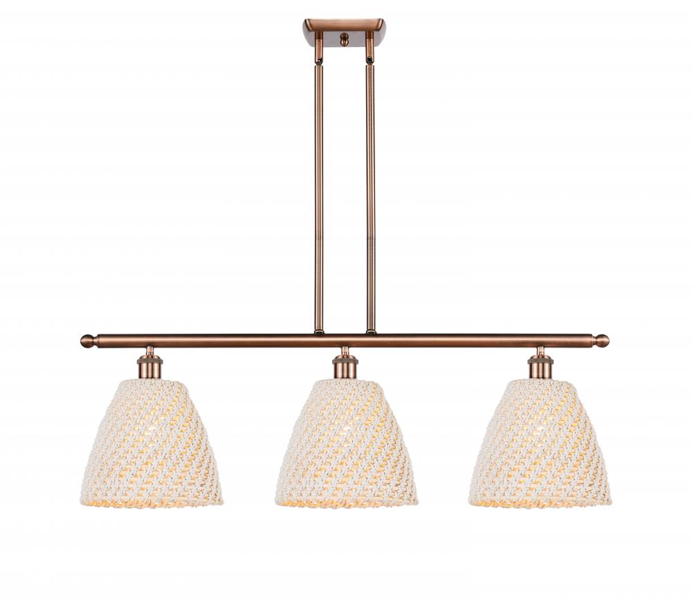 Bristol Natural - 3 Light - 36 inch - Antique Copper - Stem Hung - Island Light