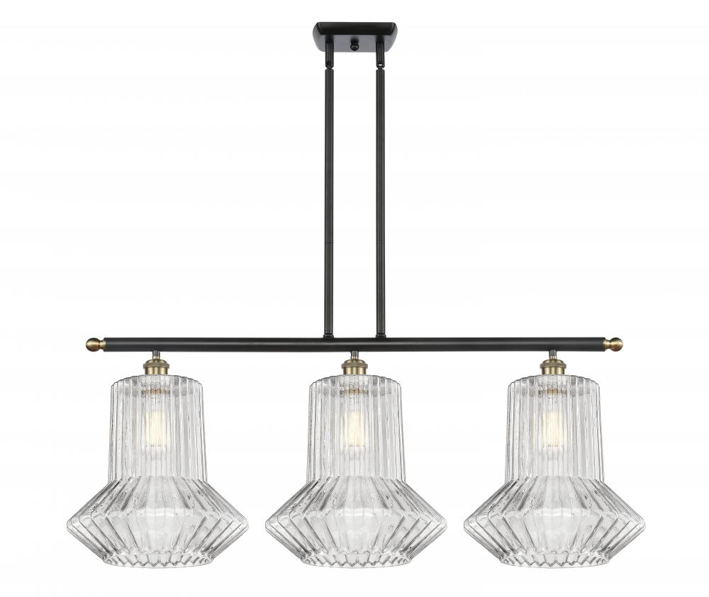 Springwater - 3 Light - 39 inch - Black Antique Brass - Stem hung - Island Light