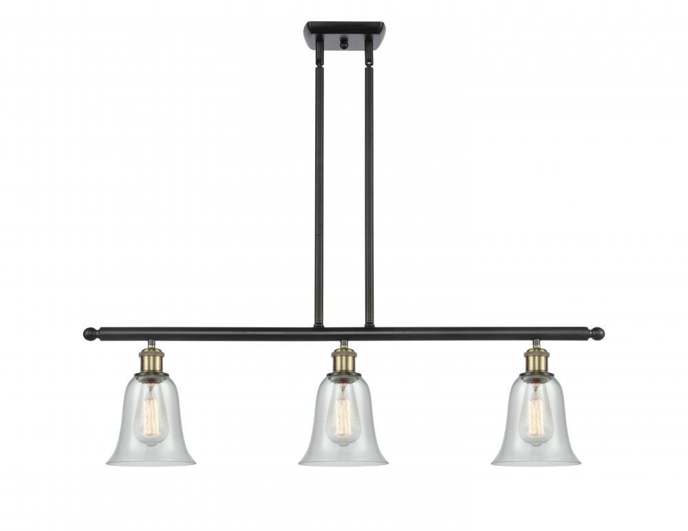 Hanover - 3 Light - 36 inch - Black Antique Brass - Stem hung - Island Light