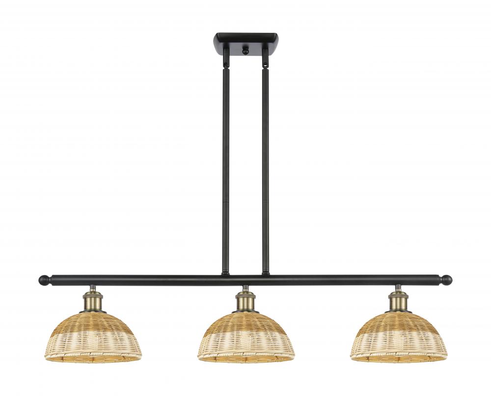 Bristol Natural II - 3 Light - 36 inch - Black Antique Brass - Stem Hung - Island Light