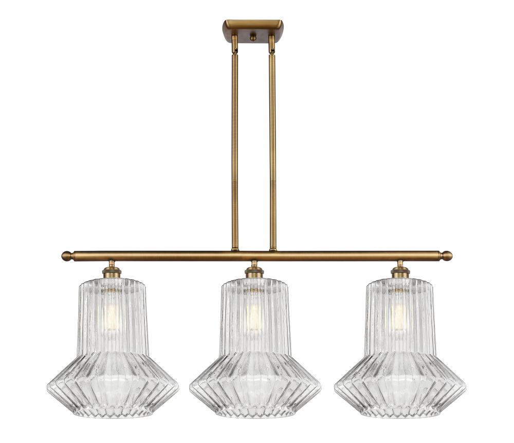 Springwater - 3 Light - 39 inch - Brushed Brass - Stem hung - Island Light