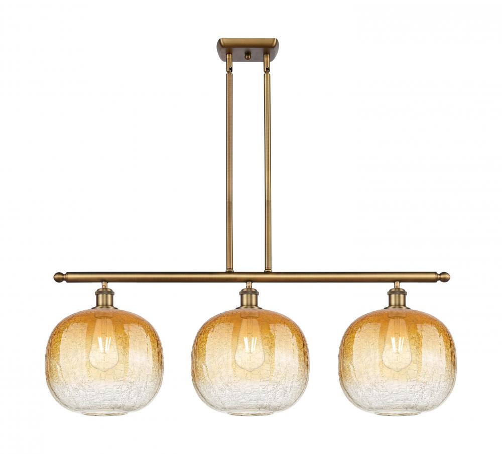Brookhaven Sphere - 3 Light - 37 inch - Brushed Brass - Stem Hung - Island Light