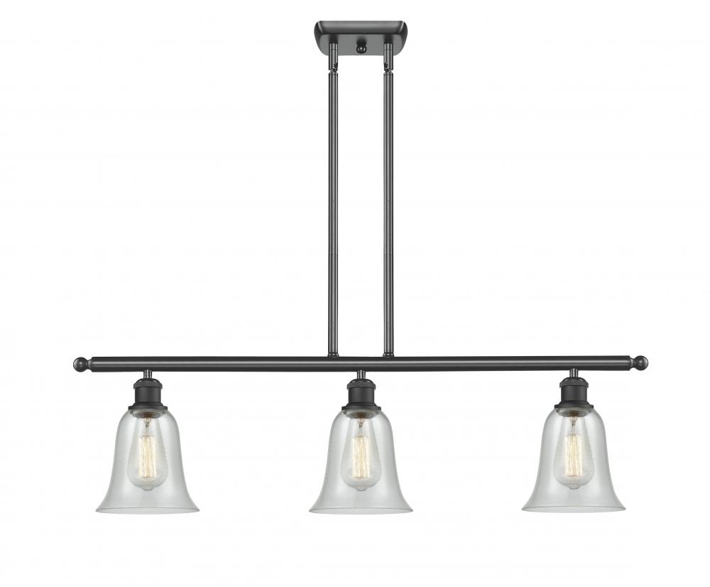 Hanover - 3 Light - 36 inch - Matte Black - Stem hung - Island Light