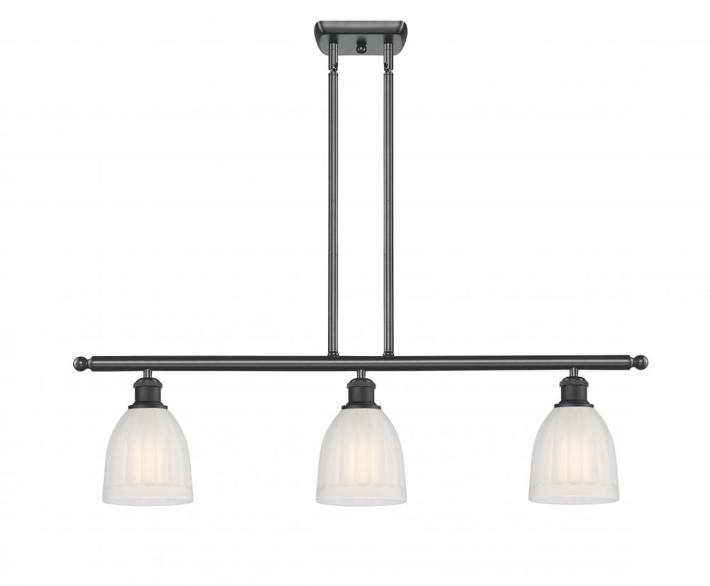 Brookfield - 3 Light - 36 inch - Matte Black - Stem hung - Island Light