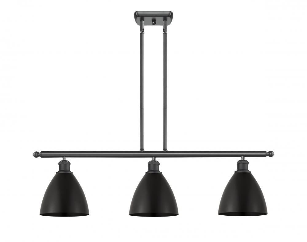 Bristol - 3 Light - 36 inch - Matte Black - Stem hung - Island Light