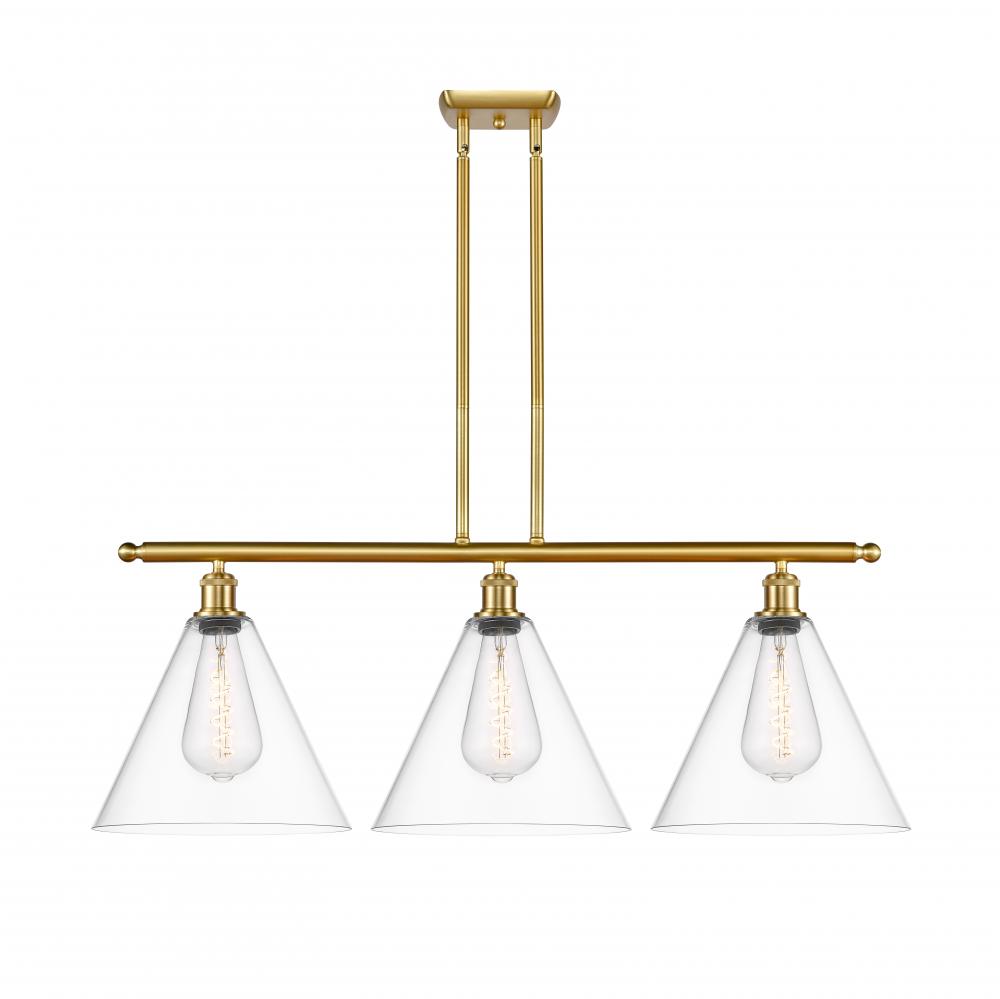 Berkshire - 3 Light - 39 inch - Satin Gold - Stem hung - Island Light
