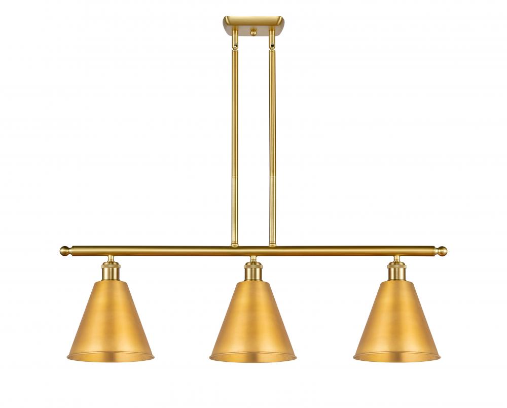 Berkshire - 3 Light - 36 inch - Satin Gold - Stem hung - Island Light