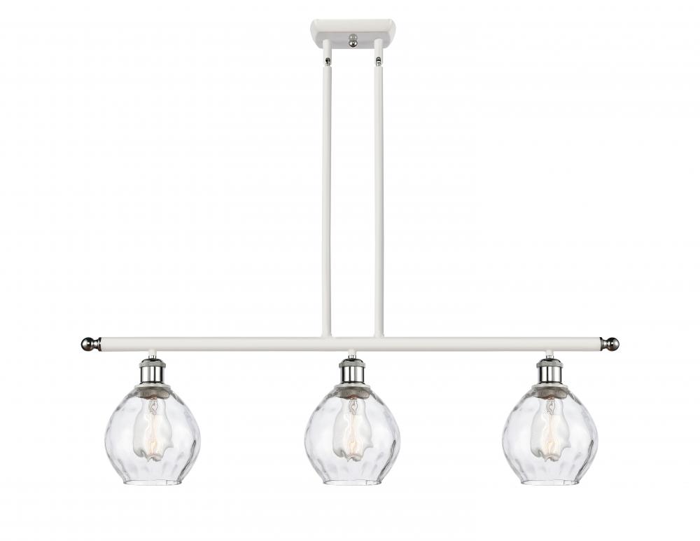 Waverly - 3 Light - 36 inch - White Polished Chrome - Stem hung - Island Light