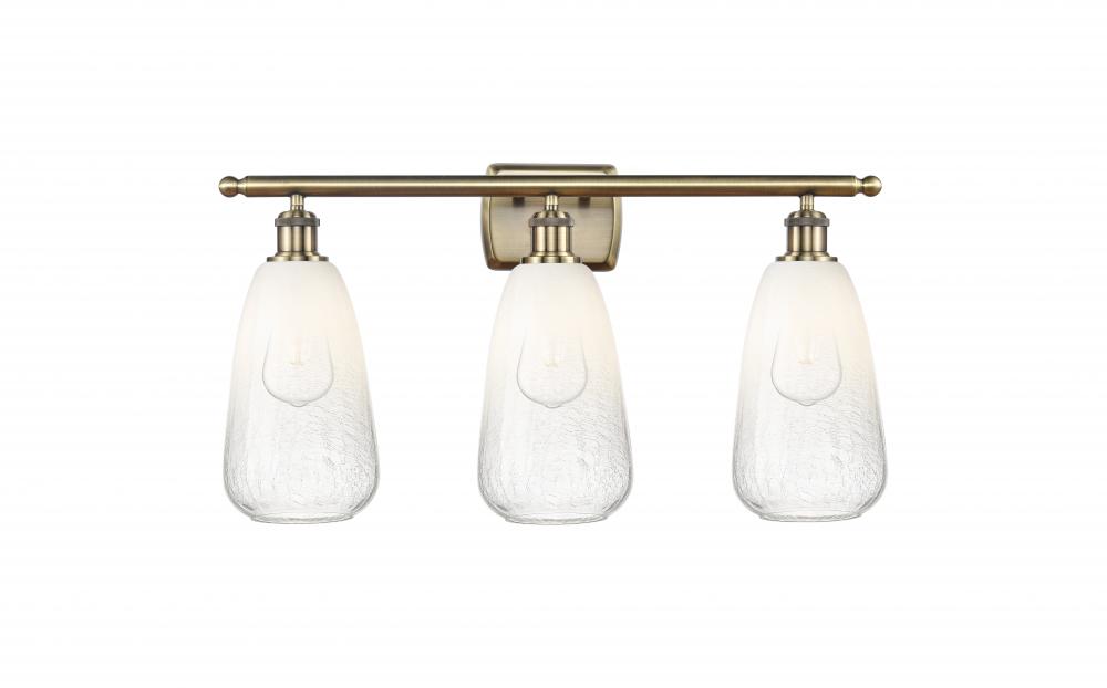 Brookhaven Almond - 3 Light - 26 inch - Antique Brass - Bath Vanity Light