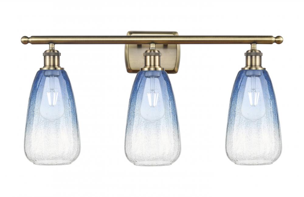 Brookhaven Almond - 3 Light - 26 inch - Antique Brass - Bath Vanity Light