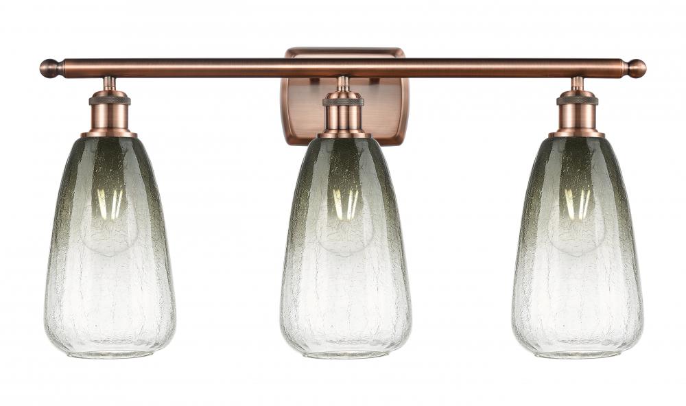 Brookhaven Almond - 3 Light - 26 inch - Antique Copper - Bath Vanity Light