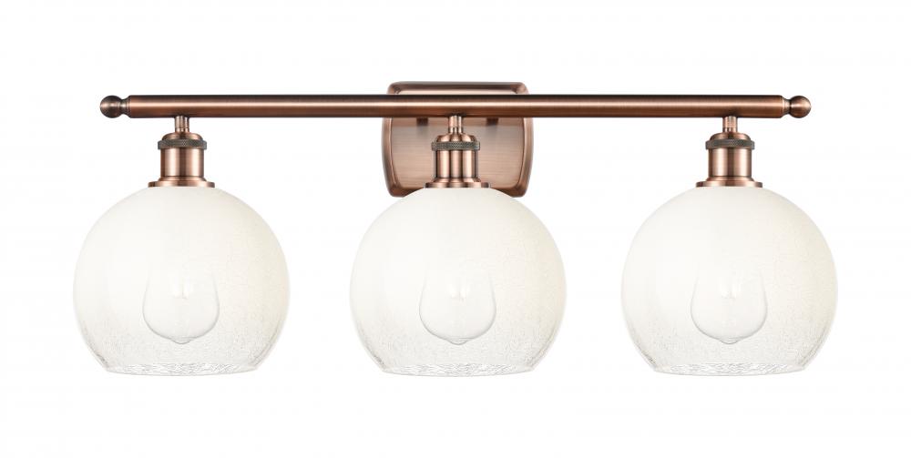 Brookhaven Globe - 3 Light - 28 inch - Antique Copper - Bath Vanity Light