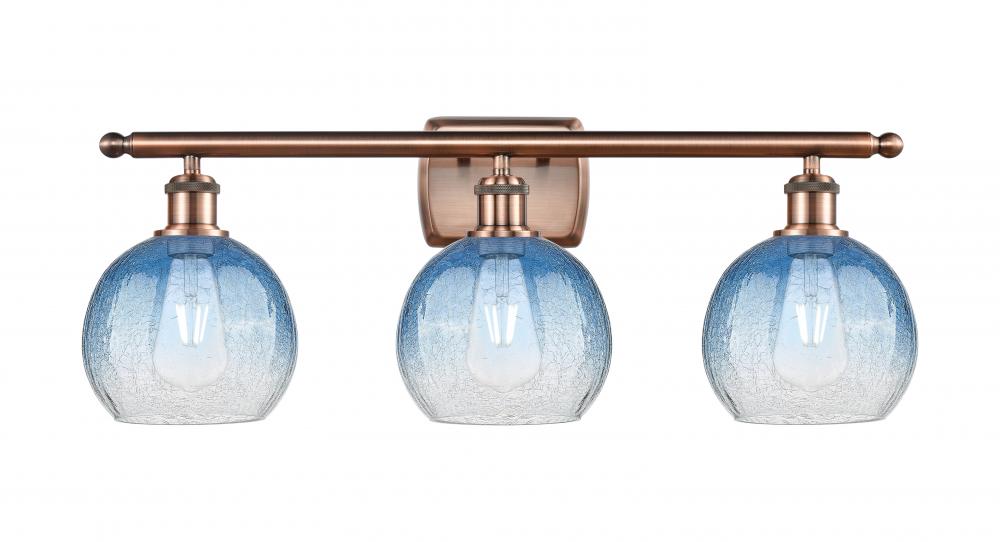 Brookhaven Globe - 3 Light - 28 inch - Antique Copper - Bath Vanity Light