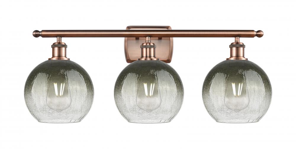Brookhaven Globe - 3 Light - 28 inch - Antique Copper - Bath Vanity Light