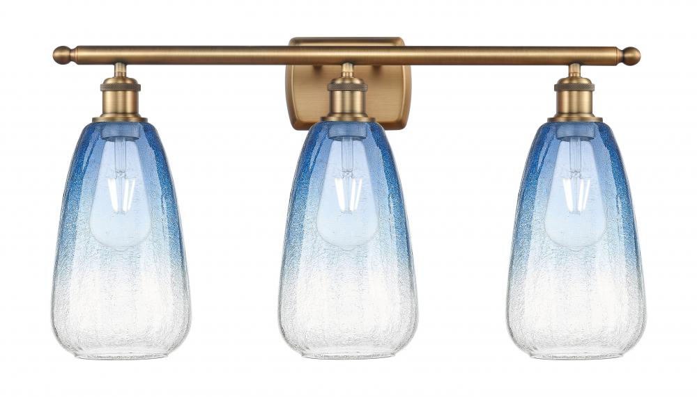 Brookhaven Almond - 3 Light - 26 inch - Brushed Brass - Bath Vanity Light