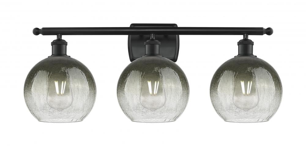 Brookhaven Globe - 3 Light - 28 inch - Matte Black - Bath Vanity Light
