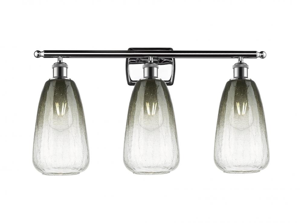 Brookhaven Almond - 3 Light - 26 inch - Polished Chrome - Bath Vanity Light