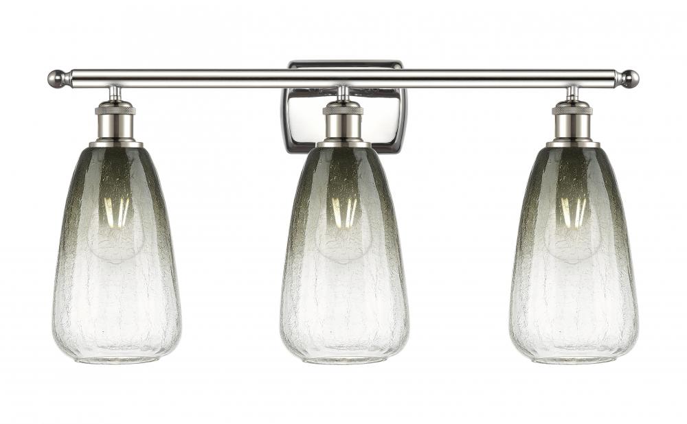 Brookhaven Almond - 3 Light - 26 inch - Polished Nickel - Bath Vanity Light