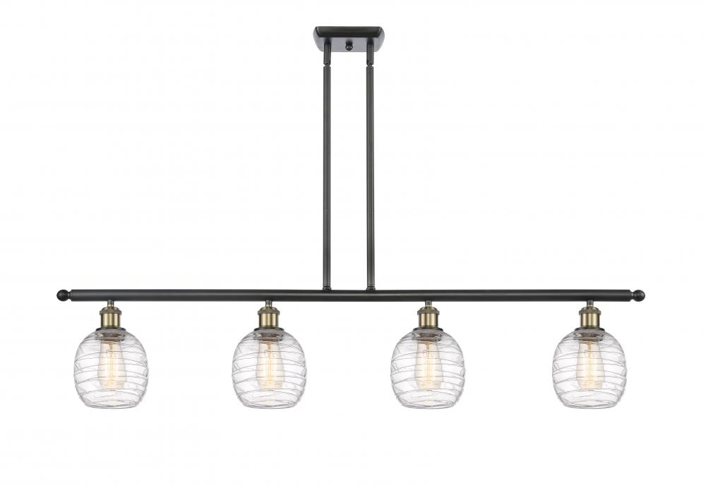 Belfast - 4 Light - 48 inch - Black Antique Brass - Stem hung - Island Light