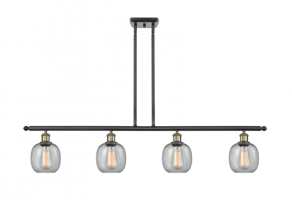 Belfast - 4 Light - 48 inch - Black Antique Brass - Stem hung - Island Light