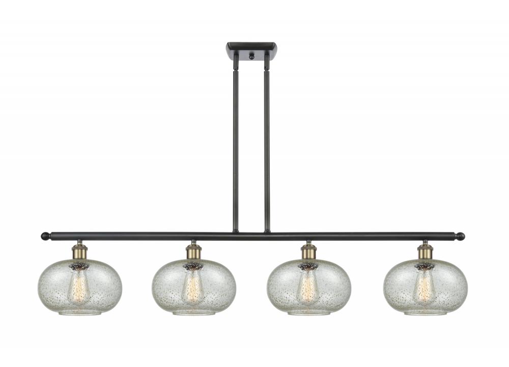 Gorham - 4 Light - 48 inch - Black Antique Brass - Stem hung - Island Light