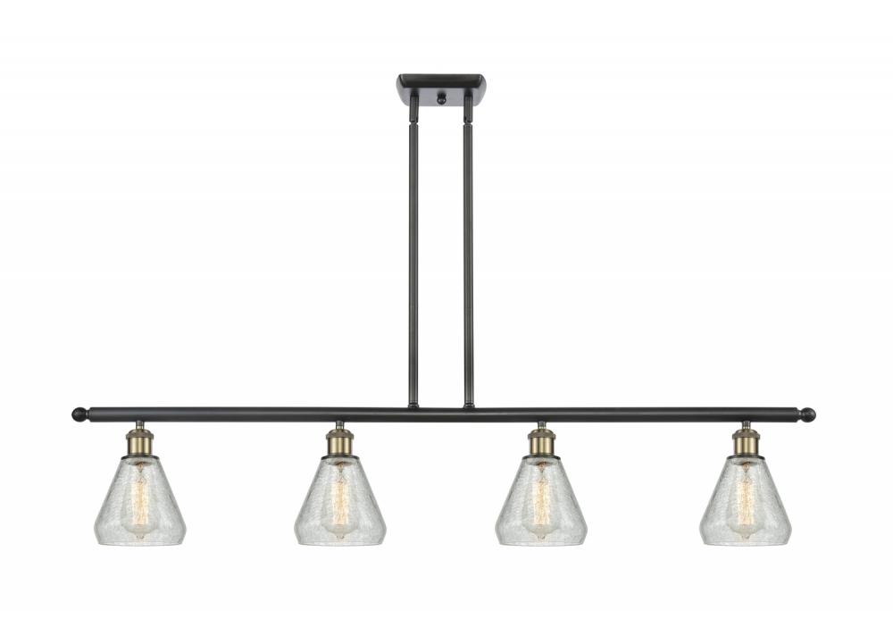 Conesus - 4 Light - 48 inch - Black Antique Brass - Stem hung - Island Light