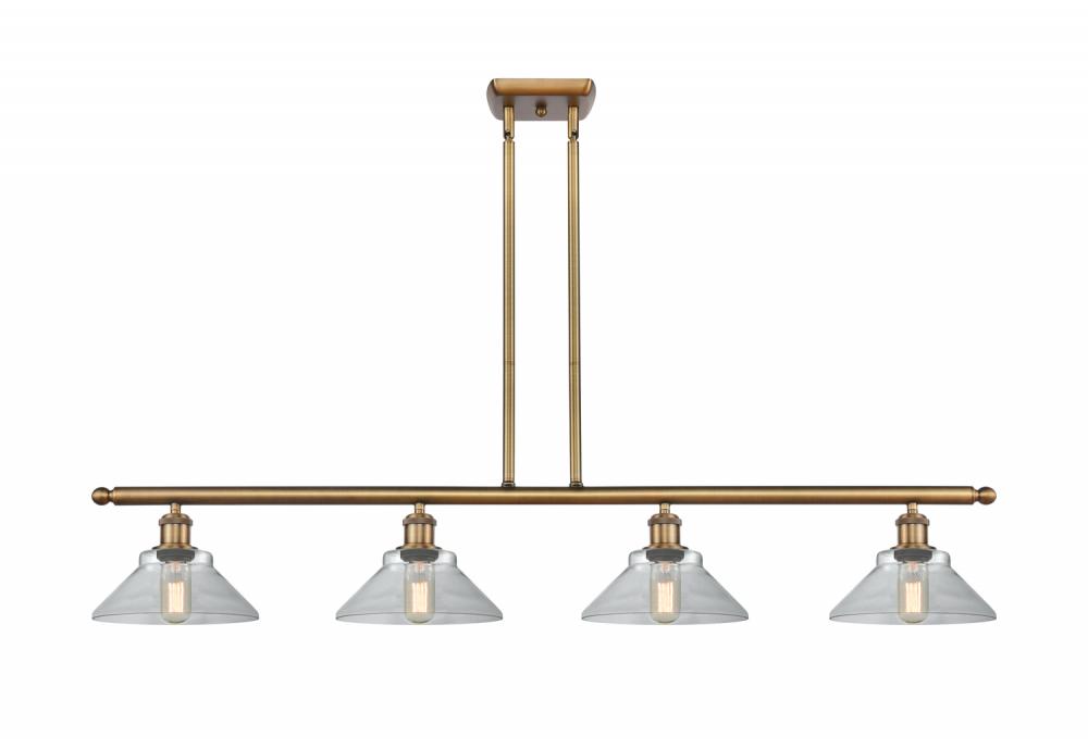 Orwell - 4 Light - 48 inch - Brushed Brass - Stem hung - Island Light
