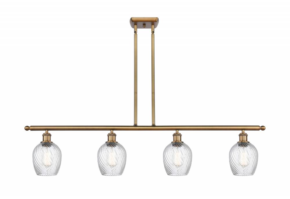Salina - 4 Light - 48 inch - Brushed Brass - Stem hung - Island Light