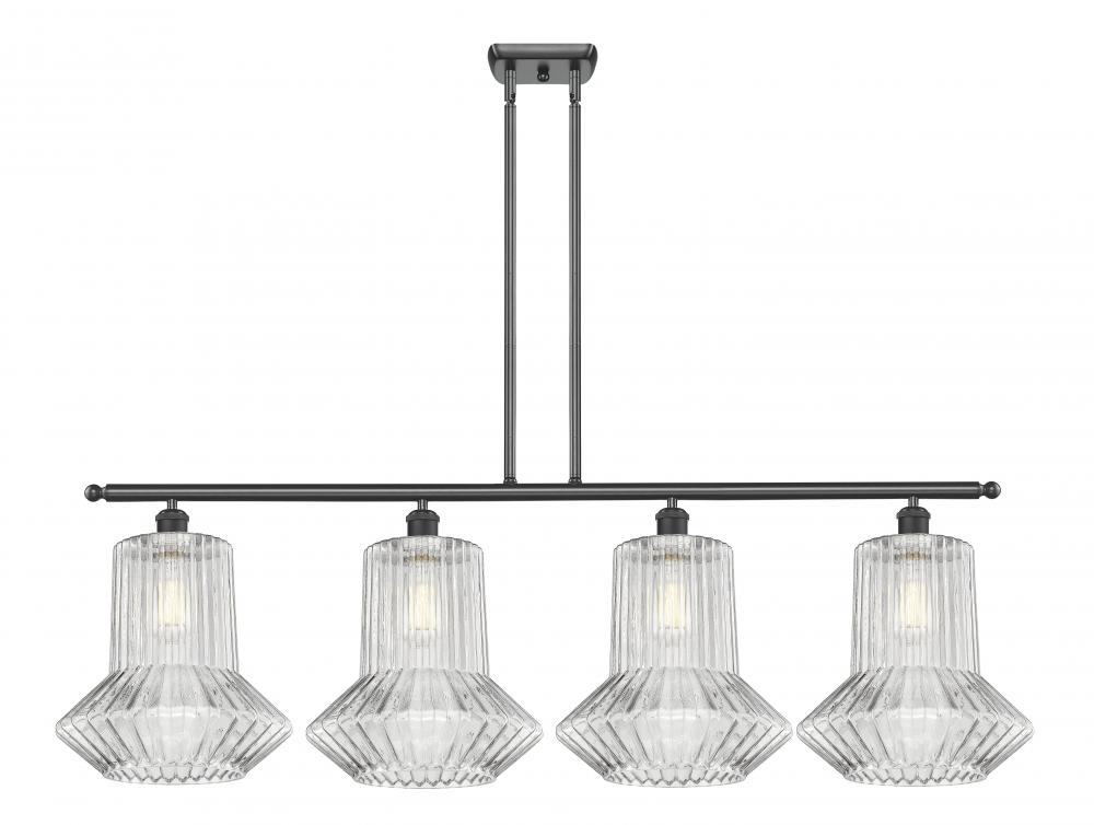 Springwater - 4 Light - 50 inch - Matte Black - Stem hung - Island Light