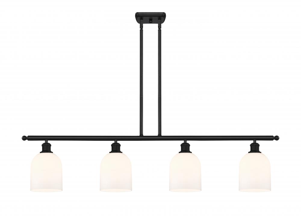 Bella - 4 Light - 48 inch - Matte Black - Stem hung - Island Light