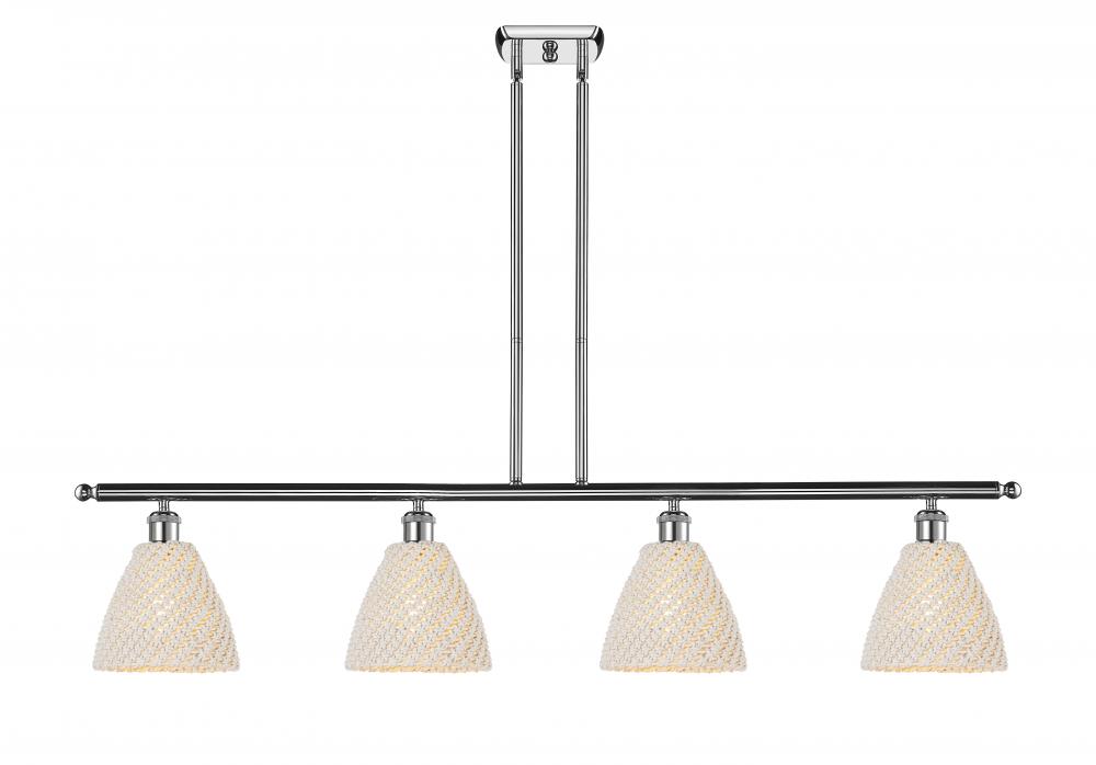 Bristol Natural - 4 Light - 48 inch - Polished Chrome - Cord hung - Island Light